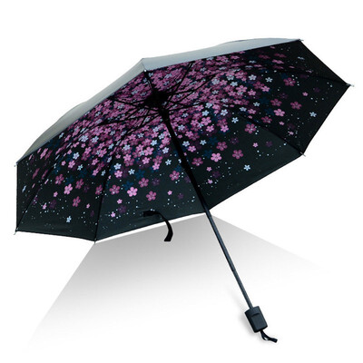 

Outdoor Creative Umbrella UV Plastic Umbrellas Three Fold Folding