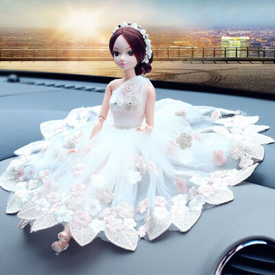 

1Pcs Beautiful Dolls Sweet decorative doll wedding special handmade Doll car interior display decorations accessories