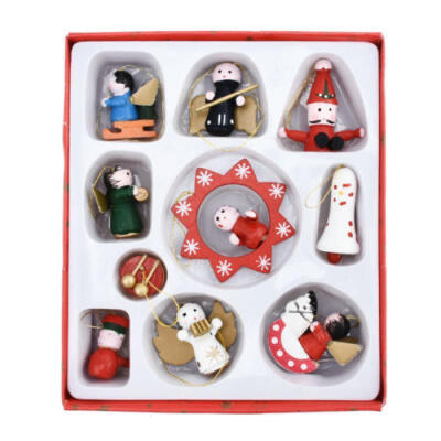 

Pendant For Festive Party Christmas Decro Wooden Doll Christmas Tree Pendant
