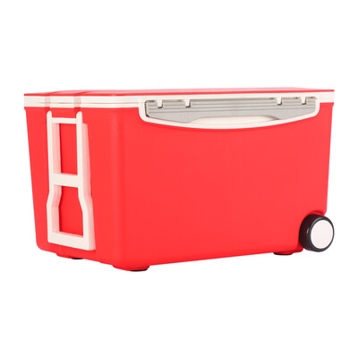 

Amausa Wheeled Portable Car Home Picnic BBQ Fishing Insulation Box Refrigerator 50L C-500 Red