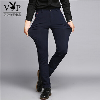 

Playboy VIP Collection PLA619 Business casual Slim stretch casual брюки Мужской синий 28