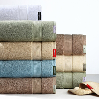

Kansasin canasin towel home textile five-star hotel cotton thick soft&thick absorbent towel men&women universal blue gray 650 grams 140 80cm