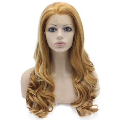 

Long Wavy Blonde Lace Front Heat Friendly Fiber Hair Natural Wig