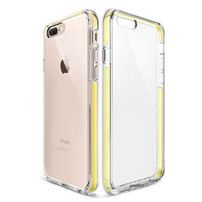 

Chick Mocha iphone7plus mobile phone shell protective shell Apple 7plus mobile phone case protective cover silicone drop all-inclusive high-definition variable series transparent gold frame