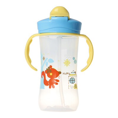 

gb good boy bouncing straw training cup 320ML-animal series (transparent