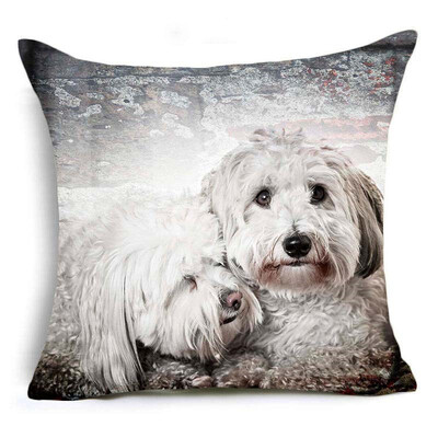

Animal Cushion Cover Mother&son style Affection wolf dog zebra Pillow Covers for Sofa seat square housse de coussin Cojines