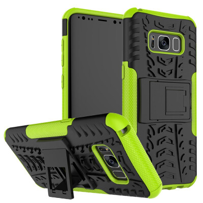 

Fivice Samsung S8 Case TPU anti-fall tire pattern back clip bracket phone case