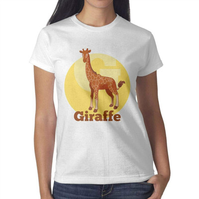

Melinda Always Be Yourself Giraffe Womens White Tshirts Cotton Leisure T-Shirts