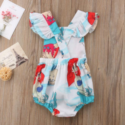 

Cute Newborn Baby Girl Mermaid Romper Jumpsuit Playsuit Sunsuit Outfits Clothes