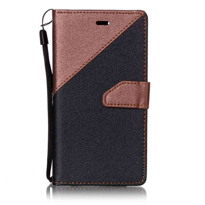 

Black + brown Design PU Leather Wallet Case Classic Flip Cover with Stand Function and Credit Card Slot for HUAWEI NOVA