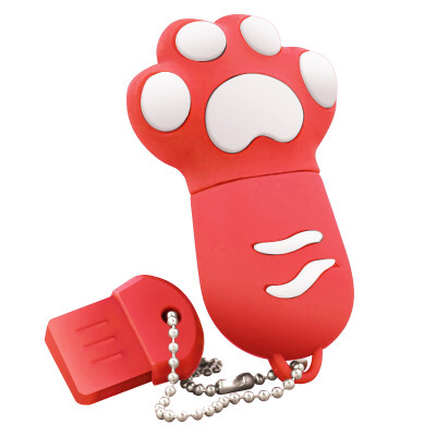 

Right Transshow cartoon series colorful cat paw 8GB creative gift U disk red