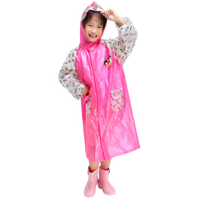 

[Jingdong Supermarket] Paradise umbrella raincoat rain pants children's poncho cute cartoon invisible book bag student raincoat G006K child rain puddle green M