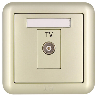 

ABB switch socket panel with a branch of the TV socket 86 cable TV socket Dejing series gold AJ304-PG