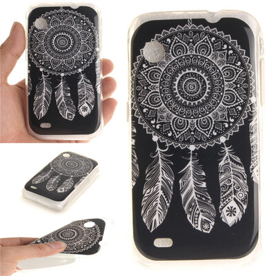 

Black wind chimes Pattern Soft Thin TPU Rubber Silicone Gel Case Cover for Lenovo A580