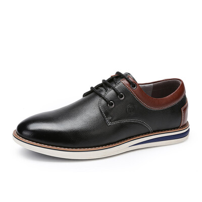 

Camel brand men's shoes soft wear-resistant daily casual men's shoes hand-sewn lace shoes W712266830 brown 41/255 yards