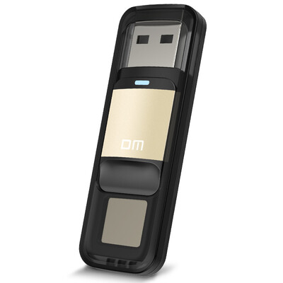 

DM PD061 64G Защита от зашифрованных данных отпечатков пальцев U-диск USB2.0 (золото)