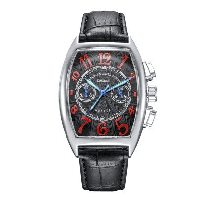 

KIMSDUN K - 817D Business Leather Waterproof Quartz Watch - MULTI-A