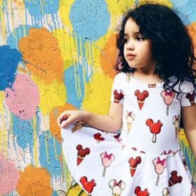 

Newborn Infant Kid Baby Girl Ice Cream Full Print Dress Skirt Summer Clothes Set