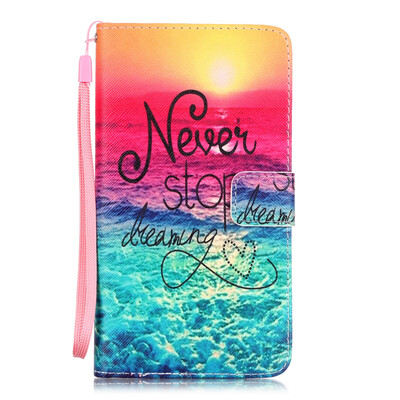 

Закат Дизайн Кожа PU откидная крышка карточки бумажника держатель случая для LS775