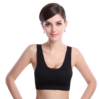 

Palon Duo No brackets Sports bra Braves Lace bra WX001 Comfort Shock Sport Underwear Black L 17095