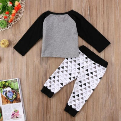 

UK Newborn Baby Boy Little Superhero T-shirt Pants Leggings 2pcs Outfit Clothes