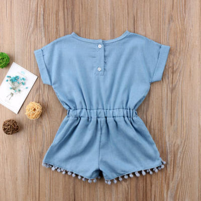 

Casual Toddler Baby Girl Tassel Romper Bodysuit Jumpsuit Playsuit Summer Clothes