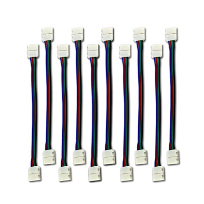 

KWB LED SMD5050 RGB Strip Light Connector 4 - pin Conductor 10MM Jumper 10PCS