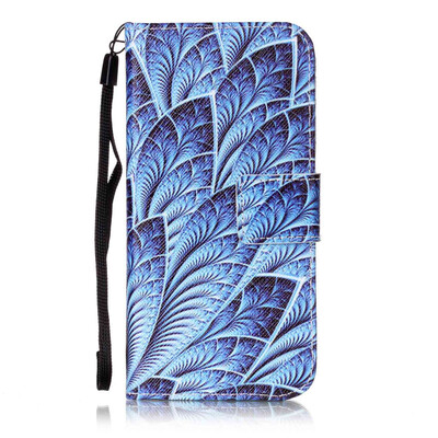 

Blue Dazzle Design PU Leather Flip Cover Wallet Card Holder Case for Apple iPhone 6S
