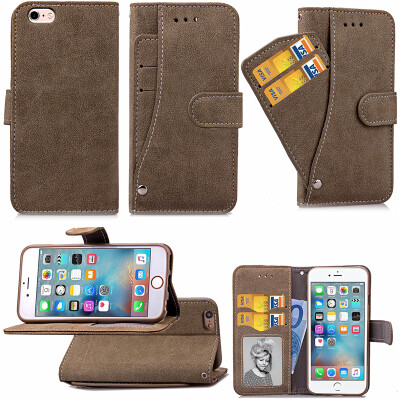 

Gray Design PU Leather Flip Cover Wallet Card Holder Case for IPHONE 6/6S