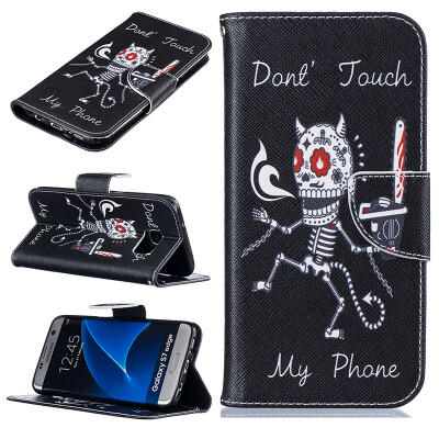 

Bone Design PU Leather Flip Cover Wallet Card Holder Case for SAMSUNG GALAXY S7 Edge