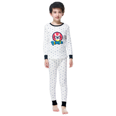 

Red beans Hodo children underwear suit cotton men&women in the big children fall&winter low collar 100 cotton Qiu Qiu Qiu HD8095 white 110