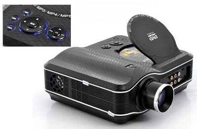 

LED PROJECTOR WITH DVD PLAYER 800X600 30 LUMENS 1001 Contrast USB TV AV Inputs
