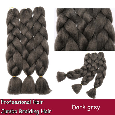 

Braiding Hair Ombre for crochet Hair Weave with Synthetic&Twist Braiding Hair Extensions Dark black 100gpc
