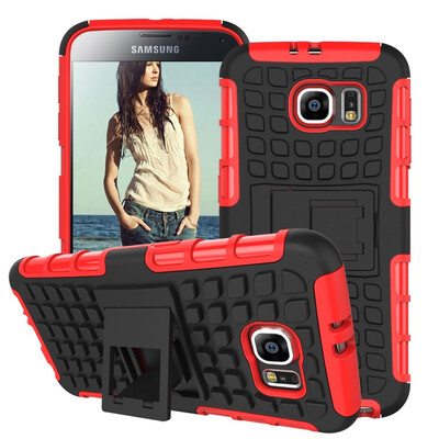 

Fivice Samsung S6G9200 Case TPU anti-fall tire pattern back clip bracket phone case
