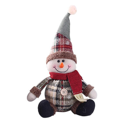 

Christmas Gift Cute Santa Claus Snowman Elk Cotton Stuffed Toy Ornaments Xmas Tree Table Decoration Doll