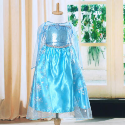 

Toddler Girl Kid Children Princess Anna Cosplay Xmas Party Costume Stage Dress