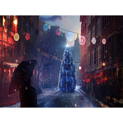 

UpperX 5D Diamond Painting Christmas Night Home Decor by Number Cross Stitch Stamped Kit Diamond Painting Embroidery Wall Decor