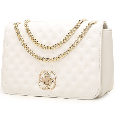 

Red Valley HONGU Shoulder Bag Female Korean version of the trend of the chain package cowhide Messenger small square H51706247 white