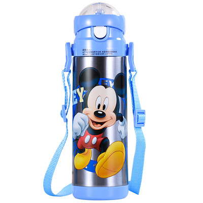 

[Jingdong Supermarket] Disney (Disney) Insulation Cup Minnie 500ML children's suction cups back leaks learn cups transparent red HC2005
