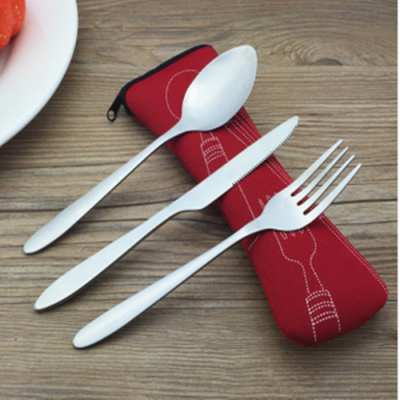 

3pcs Portable Stainless Steel Foldable Fork Spoon Knife Travel Camping Cutlery