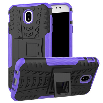 

Fivice Samsung J7 2017 European version J730 Case TPU anti-fall tire pattern back clip bracket phone case