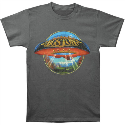 

Boston Spaceship Distressed Adult T-Shirt - Charcoal Grey