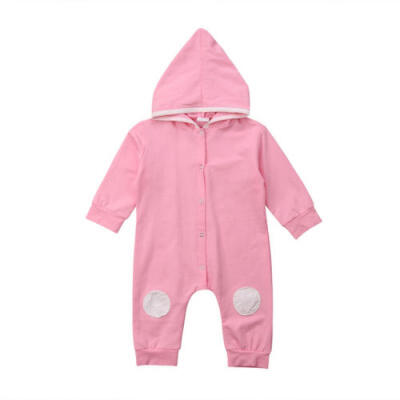 

Newborn Baby Boy Girl Hooded Long Sleeve Romper Jumpsuit Bodysuit Outfit Clothes