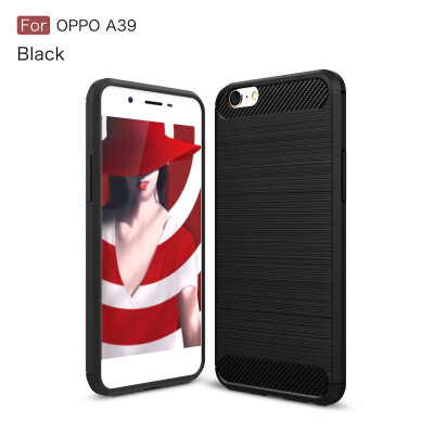 

Fivice OPPO A57A39 case Luxury brushed carbon fiber TPU soft shell