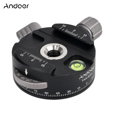 

Andoer PAN-60H Panoramic Ball Head Tripod Head with Indexing Rotator AS Type Clamp