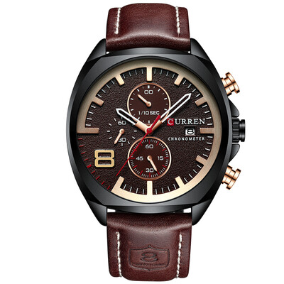

CURREN 8324 Man Quartz Sport Watch Brand Fashion Casual Male Multi-function Waterproof Wristwatch