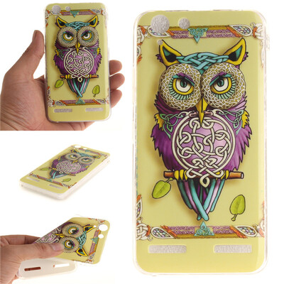 

Сова Pattern Мягкий тонкий ТПУ Резиновая крышка силиконовый гель чехол для Lenovo VIBE K5
