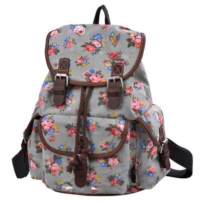 

Bean eyebrows shoulder bag ladies Korean casual national wind printing school wind travel backpack bag G00163 elegant style