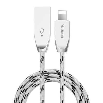 

Yoobao цинковый сплав Apple Data Cable Зарядный кабель для Apple iPhone7 / 5s / se / 6 / 6s / Plus iPad4 / 5 1m YB412 Deep Grey