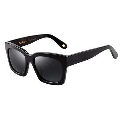 

Parsons (PARZIN) fashion frogs paragraph polarized sunglasses couple polarized driving sunglasses 8079 silver frame reflective film ice blue